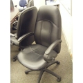  Black leather Executive Board Room / Task Chair